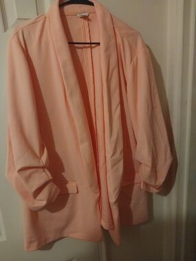 Cato Peach Open Front Blazer